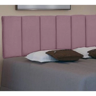 Cabeceira Painel Estofada Casal 1,40 Dobrável Cama box Dubai Rosa