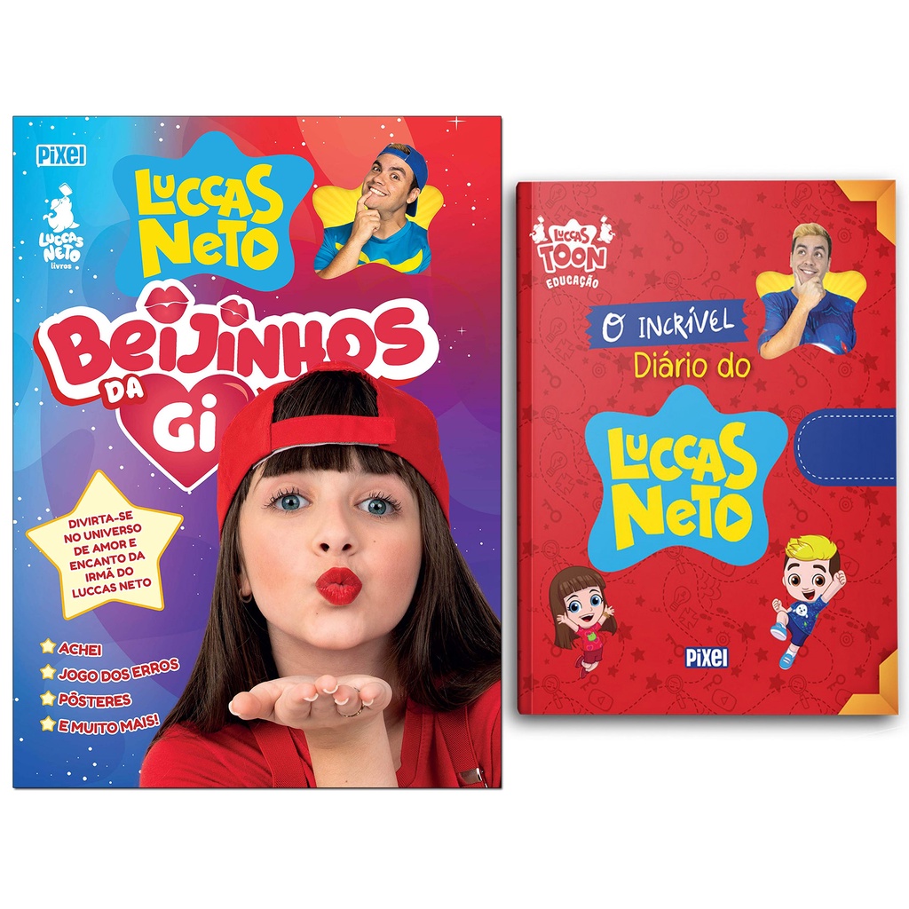 Livro O incrível diário do Luccas Neto + Beijinho da Gi | Shopee Brasil