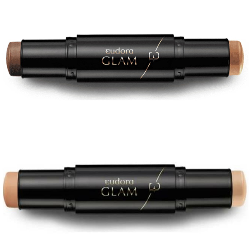 Contorno Facial Duo Stick Glam Pele Clara,Morena e Negra | Shopee Brasil