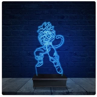 Luminária Led Acrilico Abajur - Son Goku Dragon Ball