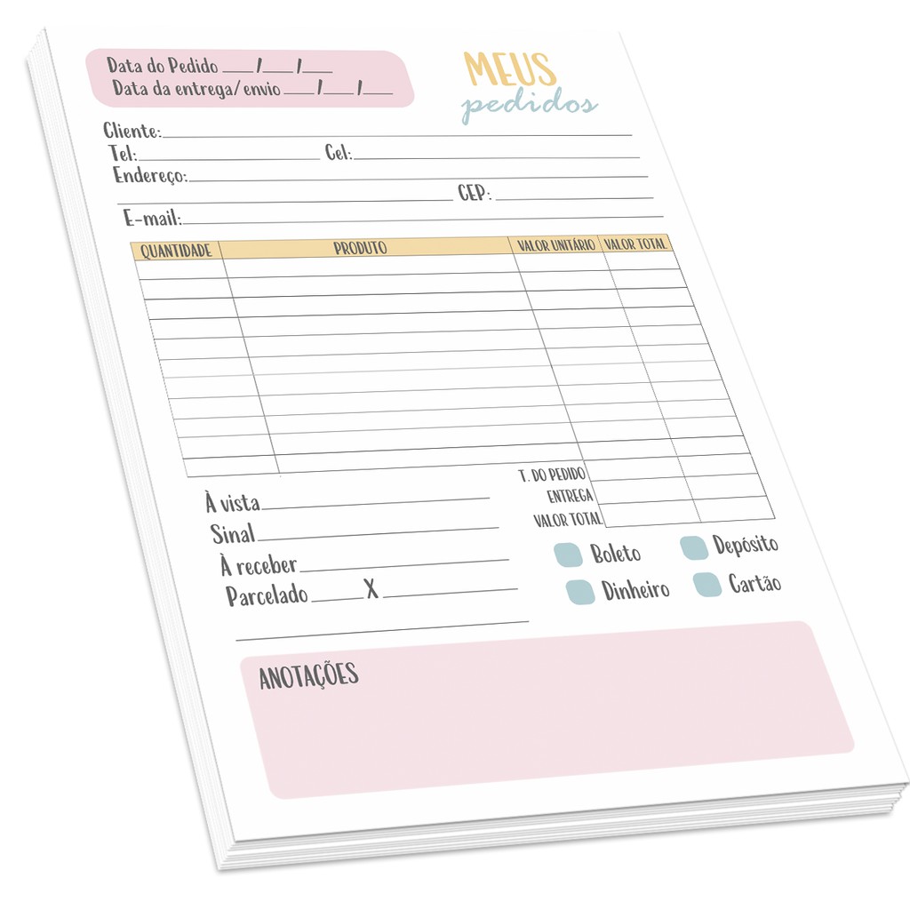 Bloco Pedidos (ref0033)