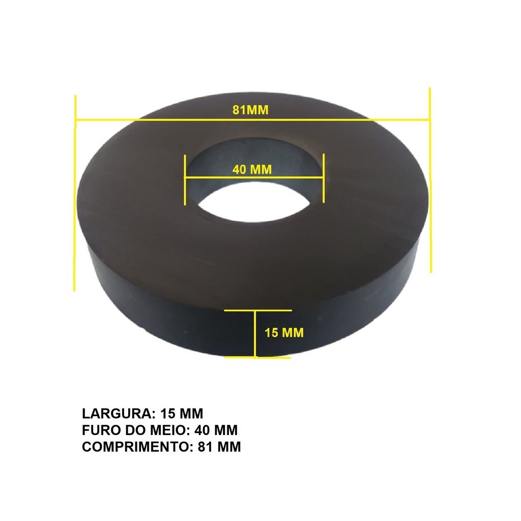 Imã Imantado Para Alto Falante Para Driver Ou Corneta 81mm X 15mm ...