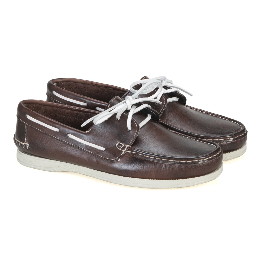 Sapato Driver em Couro Sider Café Casual Masculino Mocassim Esporte Fino Urbano de Cadarço Lançamento Ref 4000