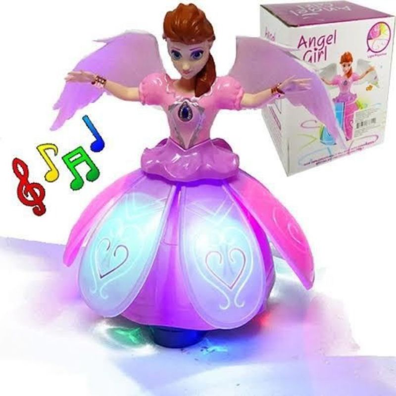 música princesa dançante - Luzes LED 3D dançando brinquedo menina  bailarina,Boneca princesa musical dançando anjo, brinquedo balé dos sonhos  giratório