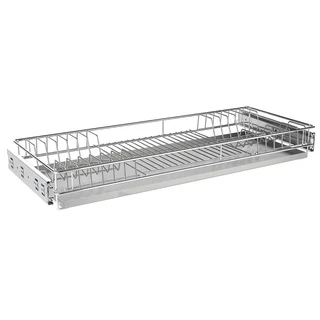 Escorredor De Pratos Deslizante Cromado 57/67/77/87/97 x 7,5 x 27cm Mod 600/700/800/900/1000mm - GTB