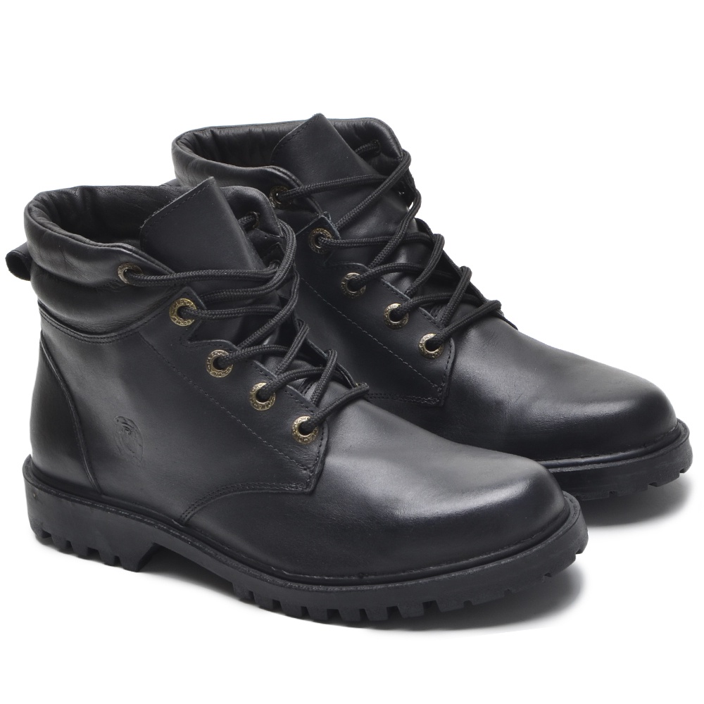 Bota Coturno Em Couro Original Tamanhos Especiais 33 Ao 46