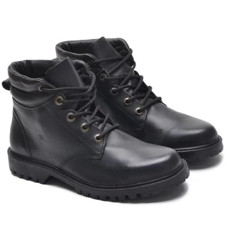 Bota Coturno Em Couro Original Tamanhos Especiais 33 Ao 46
