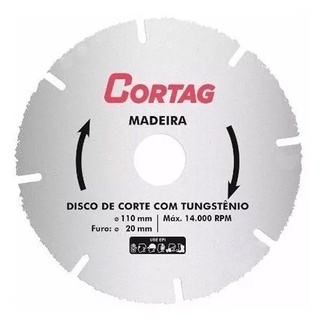 Disco Para Corte Em Madeira Sem Dentes Tungstênio Cortag