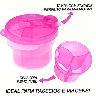 Pote Com Divisória Removivel Para Bebê Rosa ou Azul