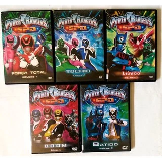 DVD Coleção Power Rangers S.P.D. - Coleção Completa - 5 DVDs - Todos os Discos - RARO