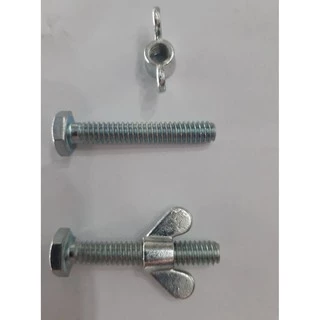 Parafuso Sextavado Zincado 1/4 X 1 1/2 C/ Borboleta - 100 Peças