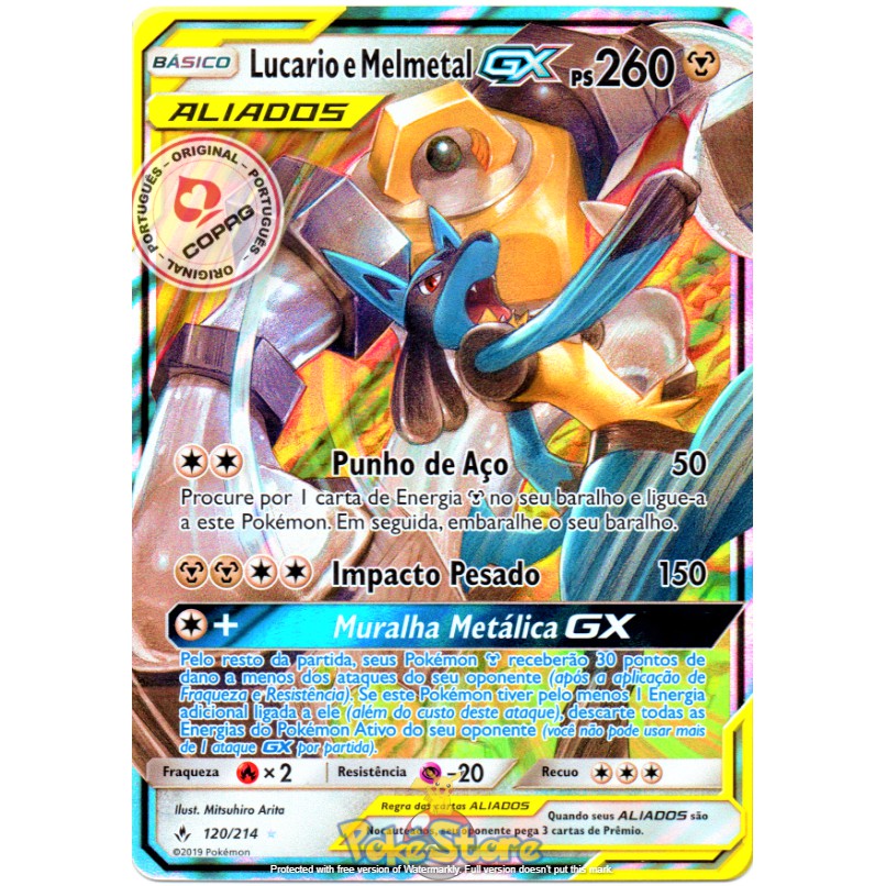 Mega lucario cartinha pokemon