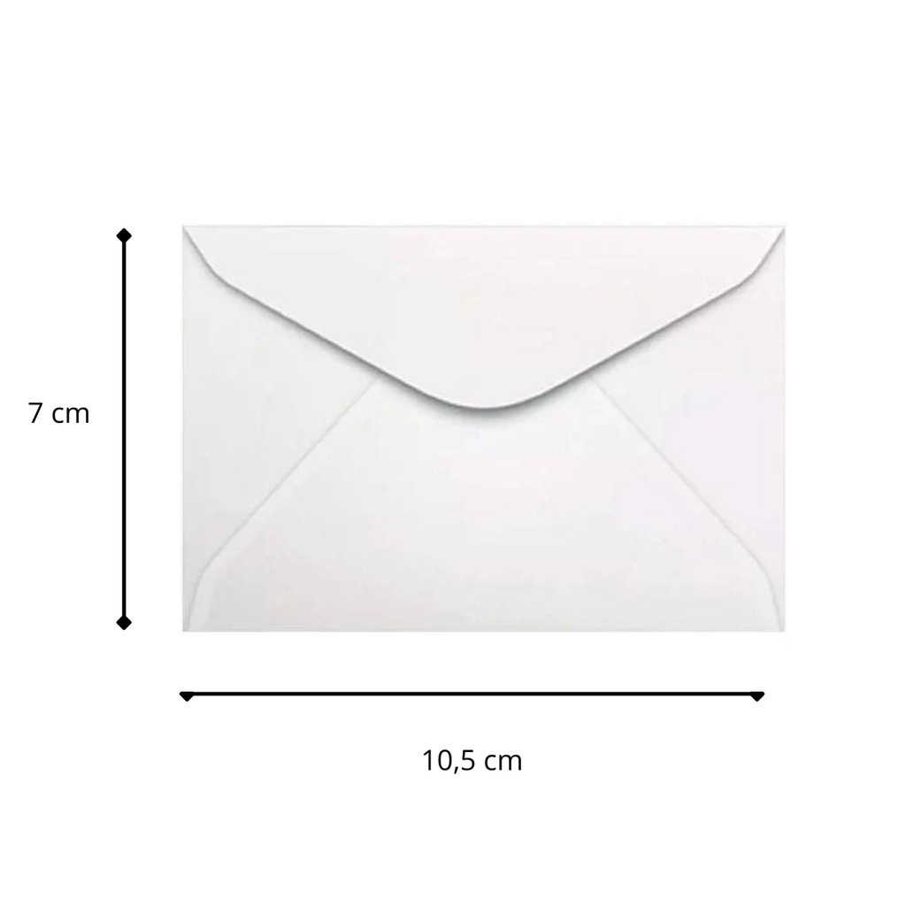 Envelope Branco Pequeno Para Convite Cartão de Visita Dinheiro 100