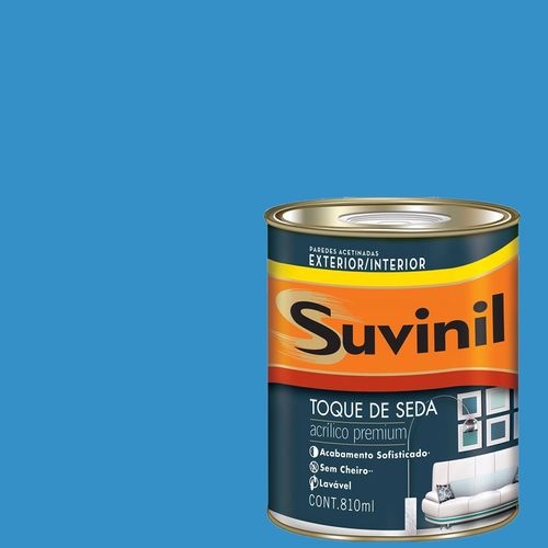 Tinta Acrílica Acetinada Suvinil Azul-royal 800ml.