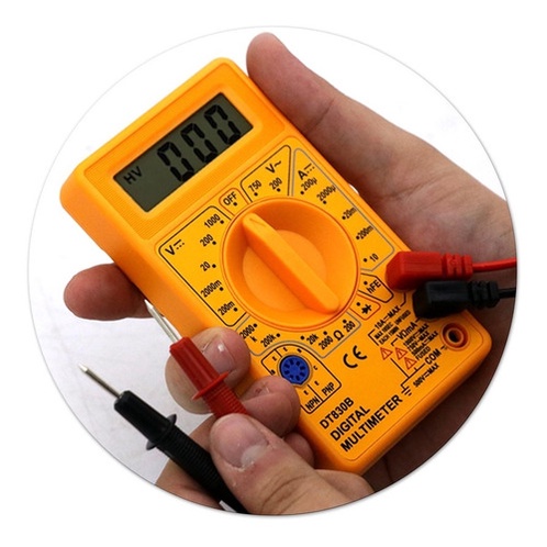 Multímetro Digital DT-830 com bateria e ponta de teste | Shopee Brasil
