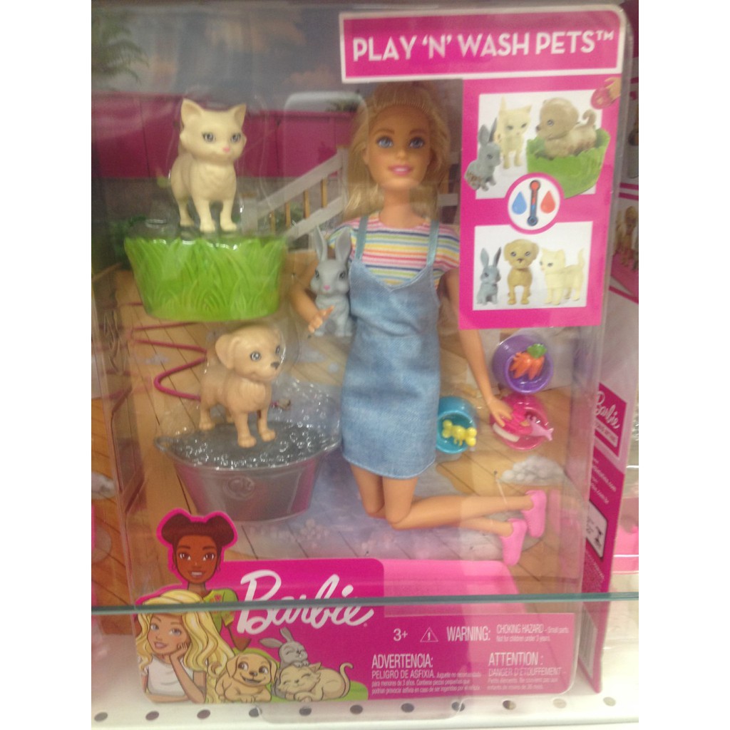 Barbie play discount and wash pets