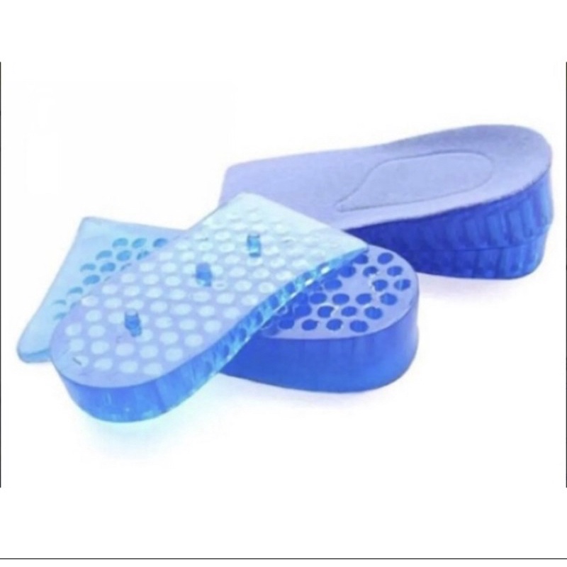 Par Palmilha Compensatória Ortopédica Aumenta Altura Gel Silicone Meia ...