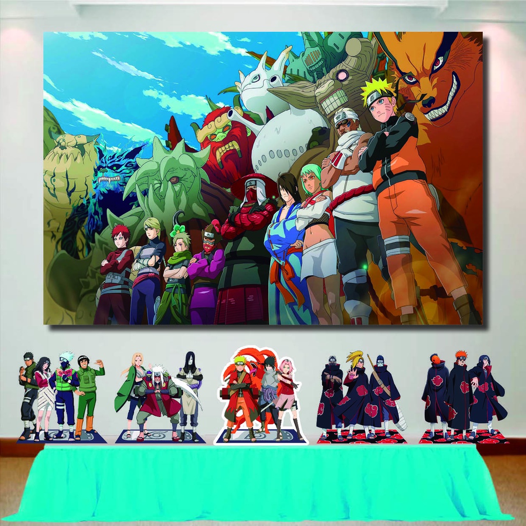 KIT COMPLETO NARUTO - PAINEL E DISPLAYS MDF