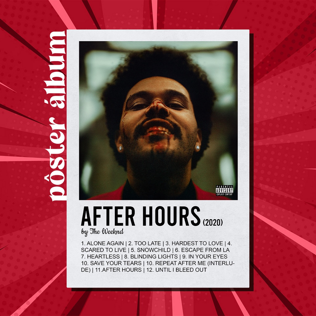 The Weeknd / Afterhours / Tracklist Poster – The Indie Planet