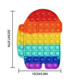 Pop-It Super Tamanho Grande Fidget Brinquedo Gigante Rainbow Silicone  Espremer Pops Para Crianças Adultos