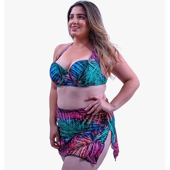 Biquíni com saia plus clearance size