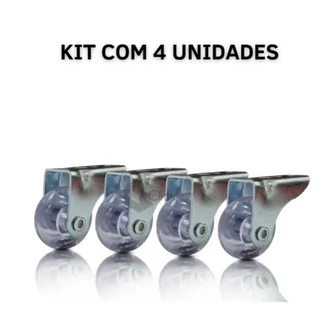 PROMOÇÃO 4 Rodizio 38mm para móveis rodinha de gel fixa