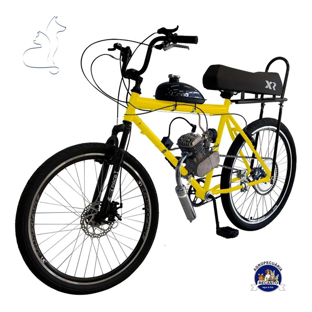 Motorizada 80cc  Bicicleta motorizada, Ideias de bicicleta, Bicicletas  personalizadas