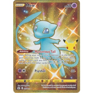 Carta Pokémon Mew Ex Clássico - Coleção Celebrações 25 Anos