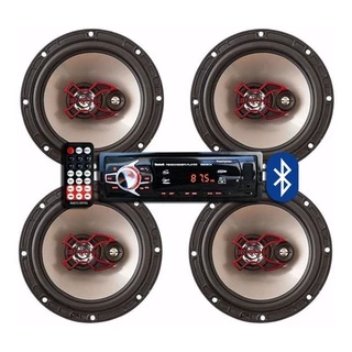 Kit Som Bluetooth Idea + 4 Alto Falante Bravox 200w