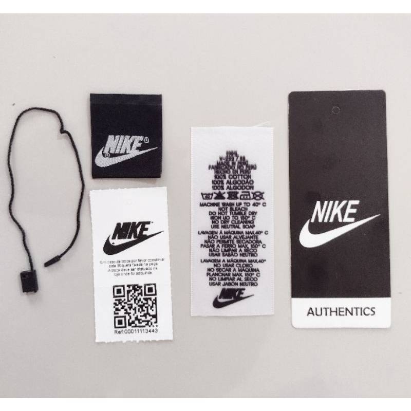 Kit com 50 unidades de Etiquetagem completa Nike - Etiqueta bordada + Etiqueta Cetim + TAG Nike + TAG de autenticidade + Lacre. - Desconto no