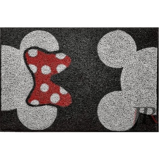 Tapete Capacho Vinil / PVC Disney MICKEY E MINNIE 60 cm X 40 cm - Antiderrapante Decorativo