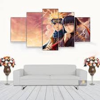 Kit Quadros Decorativos Mosaico 3 Peças Trio Anime Goku Naruto Luffy  Personagem Principal Desenho Modular Moda Vintage Criança Infantil presente