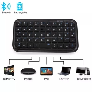 Mini Teclado Bluetooth Sem Fio Recarregável 49 Teclas Compatível Com Notebook