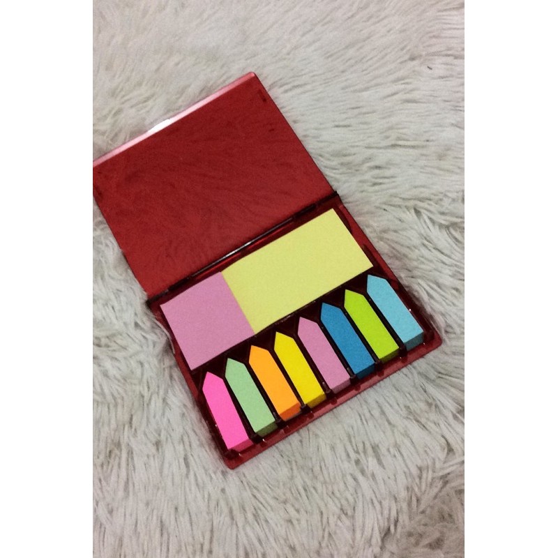 Bloco de notas adesivo post it vermelho Shopee Brasil