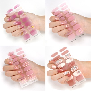 Kit 5 Adesivo de Esmalte de Purpurina Cor Pura Adesivo de Esmalte Gradiente Brilhante Adesivo