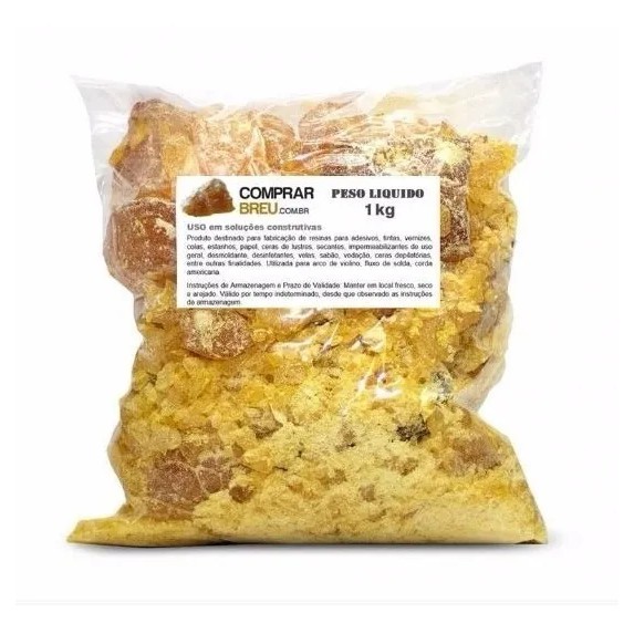 Breu Colofônia para Diversas Aplicações - 1 Kg | Shopee Brasil