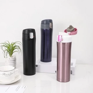 Garrafa Térmica 500ml Aço Inox Trava Café Água Suco Corrida