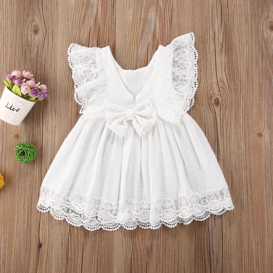 Vestido Branco Batizado Ano Novo Bebê Menina Luxo - SACOLA DO BEBÊ