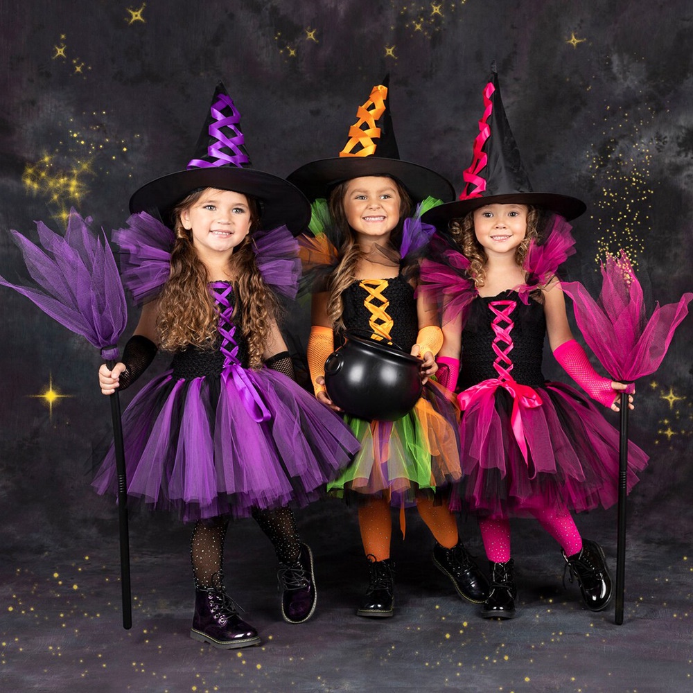 Vestidos de Halloween 5 anos Primeiro vestido de Halloween fantasia para  bebês meninas tutu abóbora espírito desfile fantasia