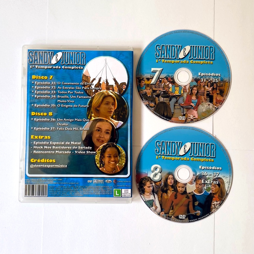 DVD Sandy e Junior Seriado - Box Primeira Temporada - 8 Dvds