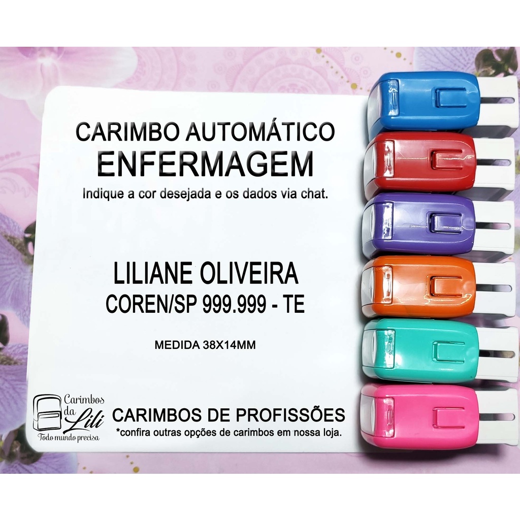 Carimbo Enfermagem - Carimbo Enfemeira - Carimbo Enfermeiro - Carimbo ...