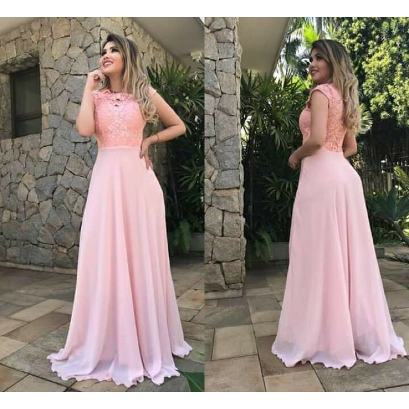 Vestido de festa longo best sale para casamento de dia