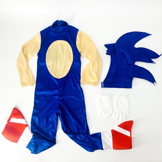 Fantasia Sonic Filme Infantil Traje Crianças Cosplay Realista Ouriço