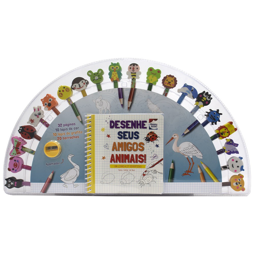 Um Livro-Kit Divertido - Desenhe Seus Amigos Animais