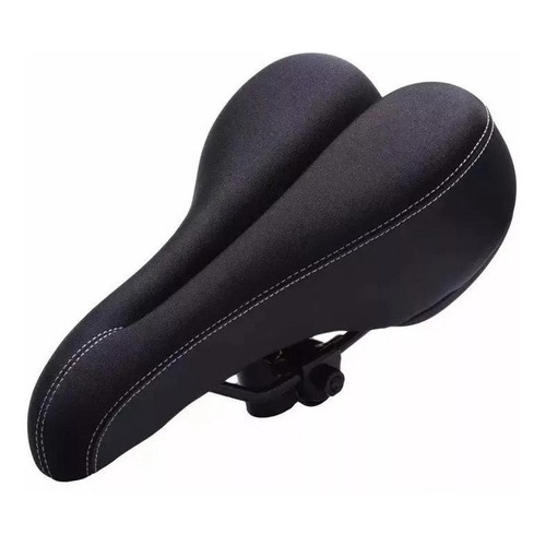 Banco de Bicicleta Selim Gts Original Mtb Vazado Preto Gel Neoprene C/ Carrinho