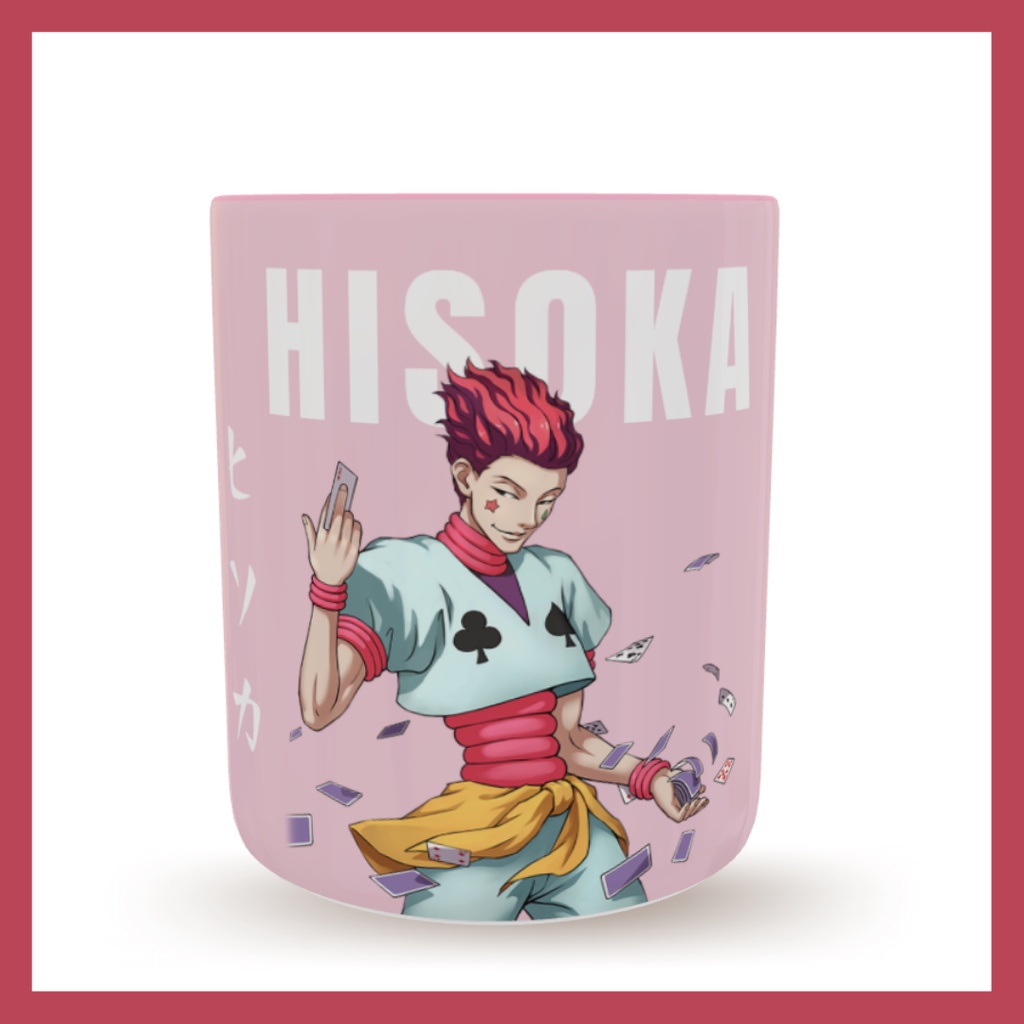 Kit Chinelo e Caneca de Plástico Rígido Hunter x Hunter. Hisoka