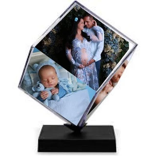 Mini Foto Cubo Personalizado Tamanho 6.5 Cm Com Fotos