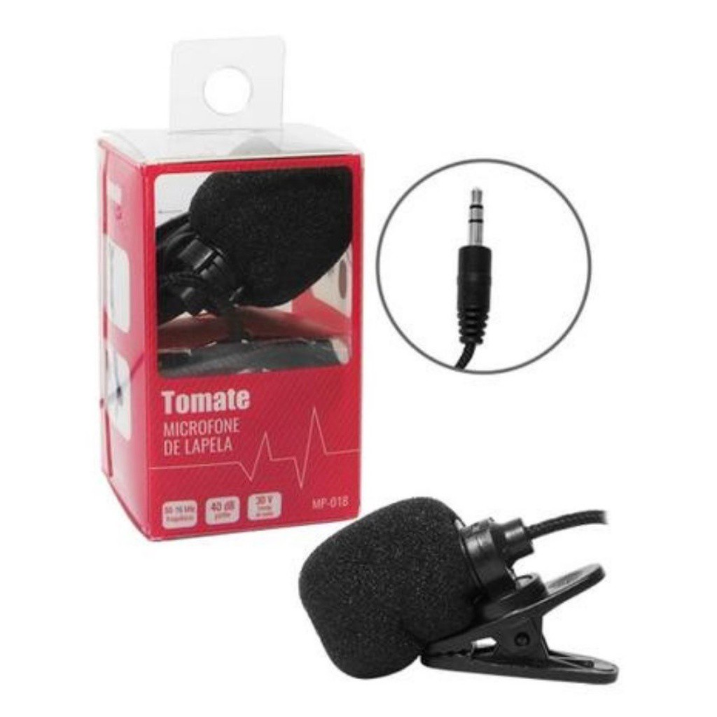 Mini Microfone de Lapela Mp-018 Tomate | Shopee Brasil