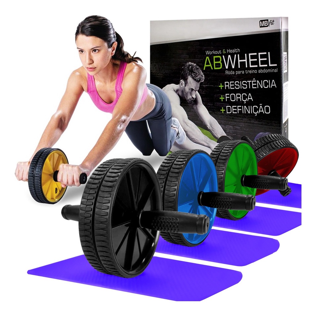 Roda Abdominal Rolo Exercicio Fit Lombar Academia Crossfit | Shopee Brasil