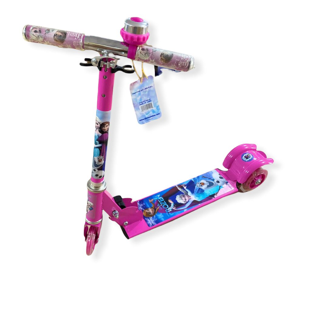 Patinete Infantil Metal Frozen 3 Rodas Led - Buzina | Shopee Brasil